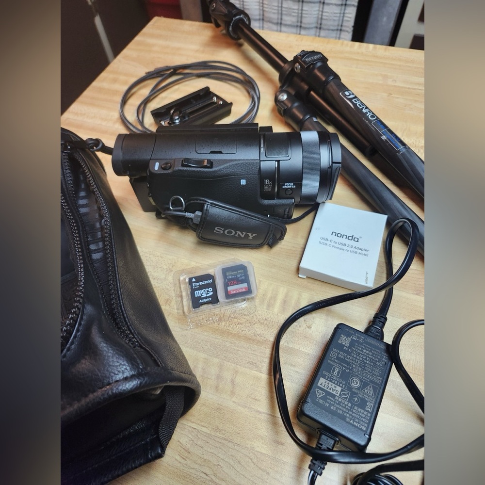 Sony 4K Handycam AX-Series Bundle + Benro Tripod